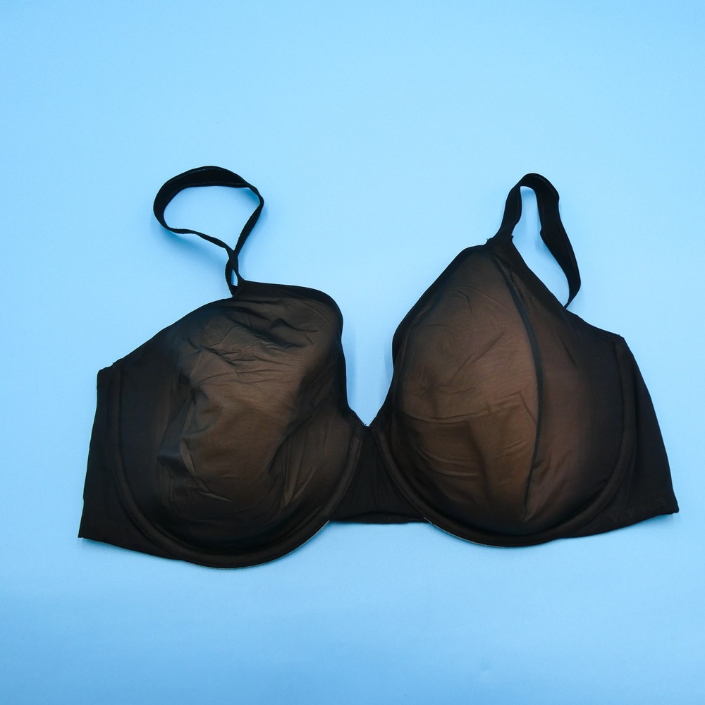 Victoria's Secret Bra Womens Size 38D Perfect Coverage Black Underwire Nylon